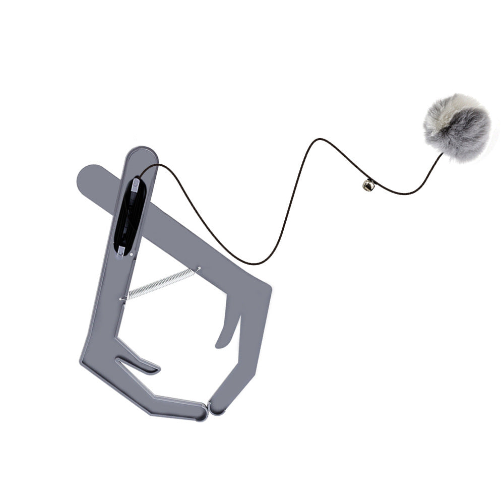 Juguete Pelota Elástica con Clip para Puerta – Entretenimiento Autónomo para Gatos